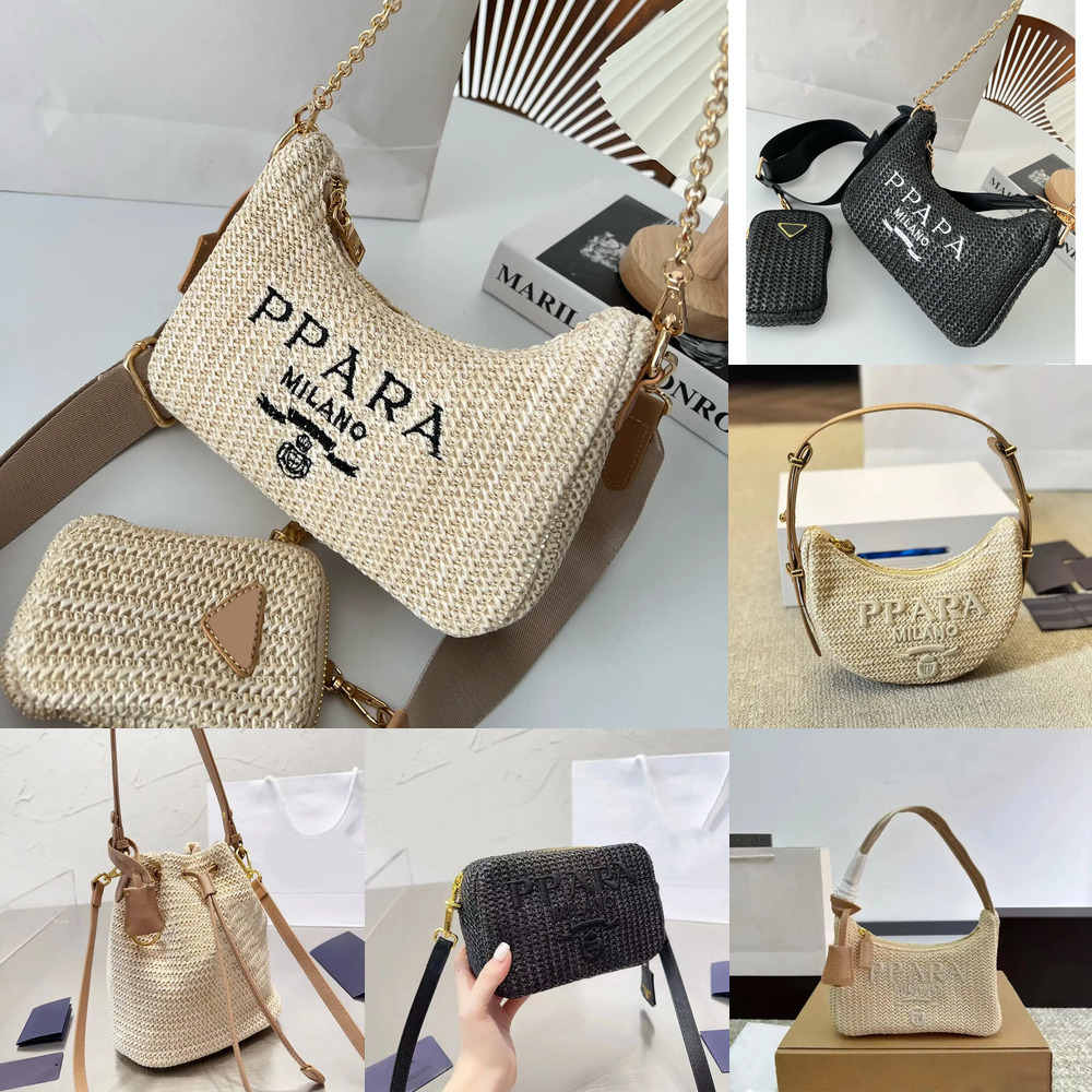 Designer Bag Women Straw bag woven Shoulder Bag Handbag Underarm Bag Chain Purse Design Crossbody long stick women's small tote bag beach bag 2a