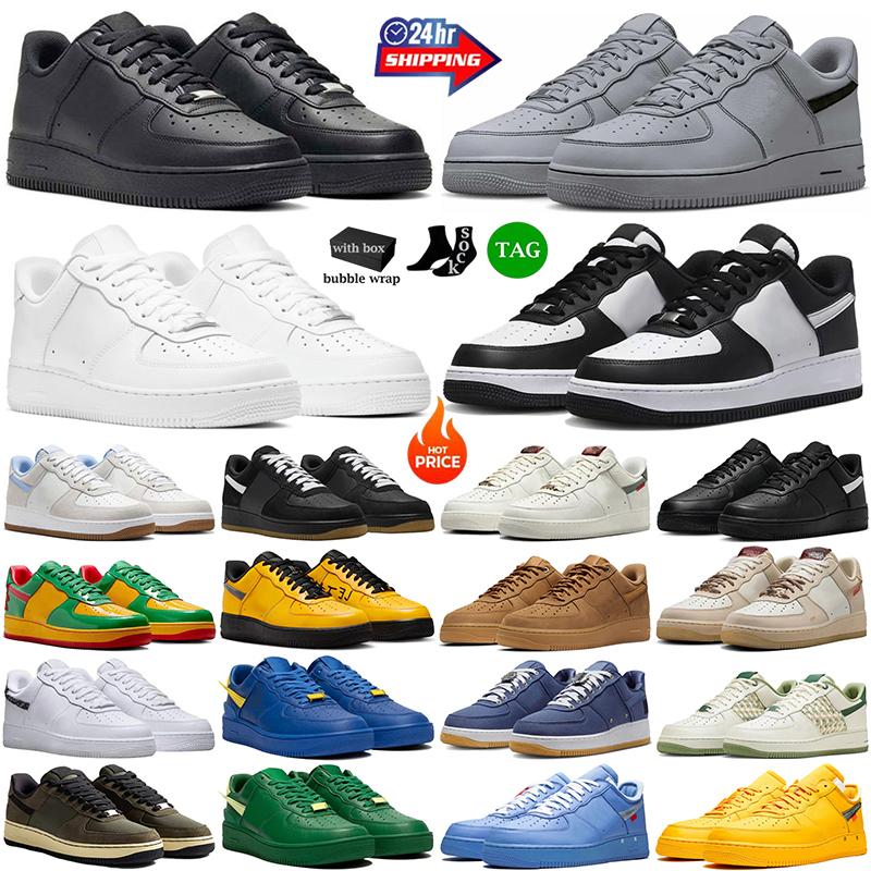 With Box Mens Womens Designer 1 One Sneaker Fashion Skate Shoes Classic Triple White Black Pink grey beige Flat Casual Shoes platform Sports Traienrs Outdoor 2026