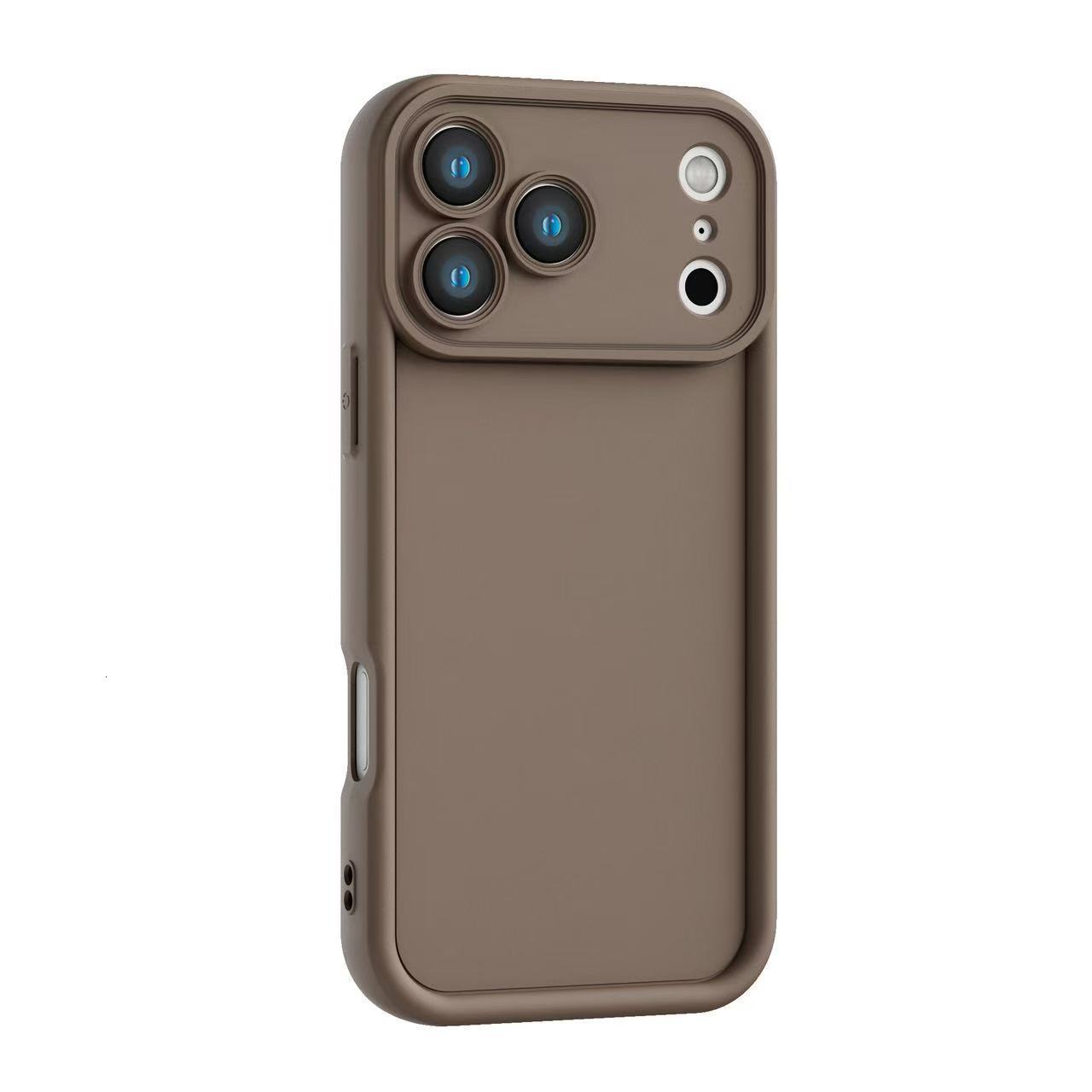 Solid Color Thickened Diamond Sand Case for Apple 17 iPhone 14 Simple 16 15 Pro Anti-Fingerprint