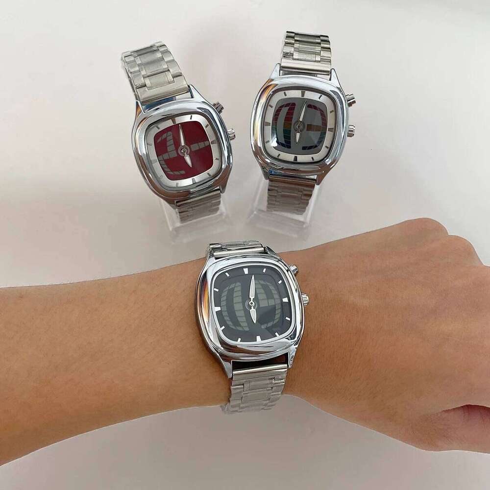 Creativity Y2K New Night Light Conceptual Cool Digit Dial Male Quartz Wristwatch Alloy Waterproof Gifts for Men Boys Watch 26W0117