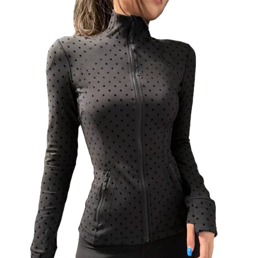 Yoga lulumonwomen Lemonjackets leggings Cropped Jacket With Gold Zipper women leggings workout sport Coat Fitness Jacket Sports Quick Dry Top Sweatshirt leggings