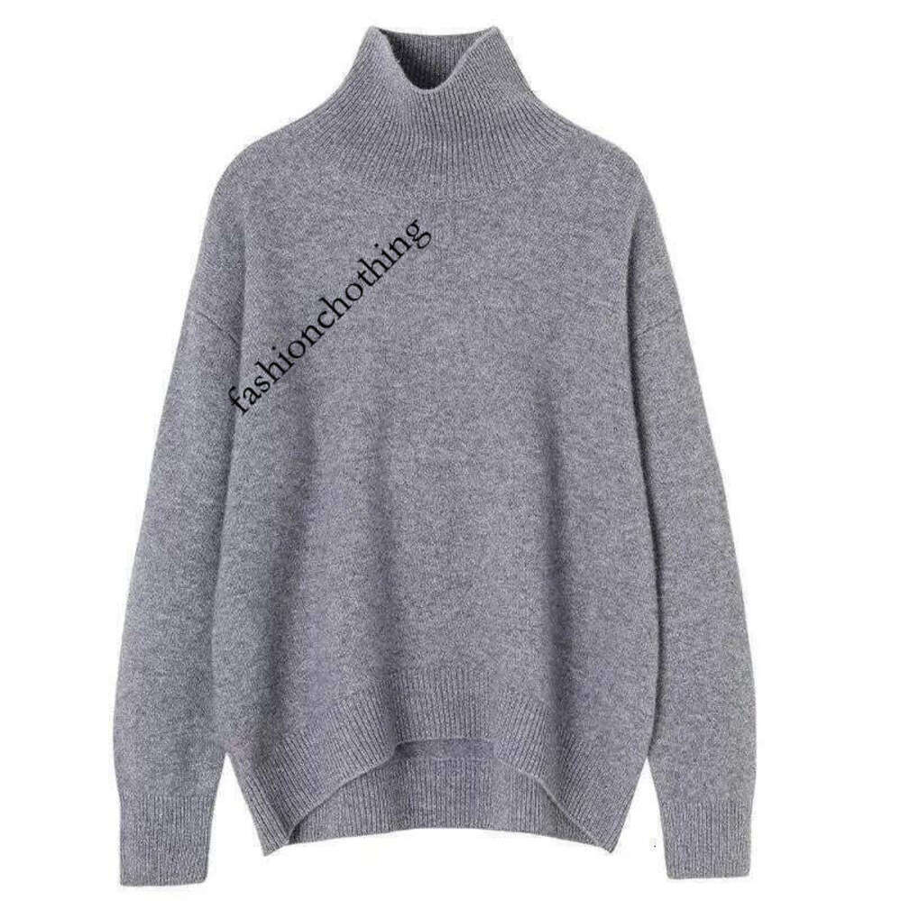 Zhehan 2025 Pure Wool Sweater Autumn And Winter New Thick Cashmere Women High Neck Pullover Warm Loose Knitted Base Sweater Jacket Tops