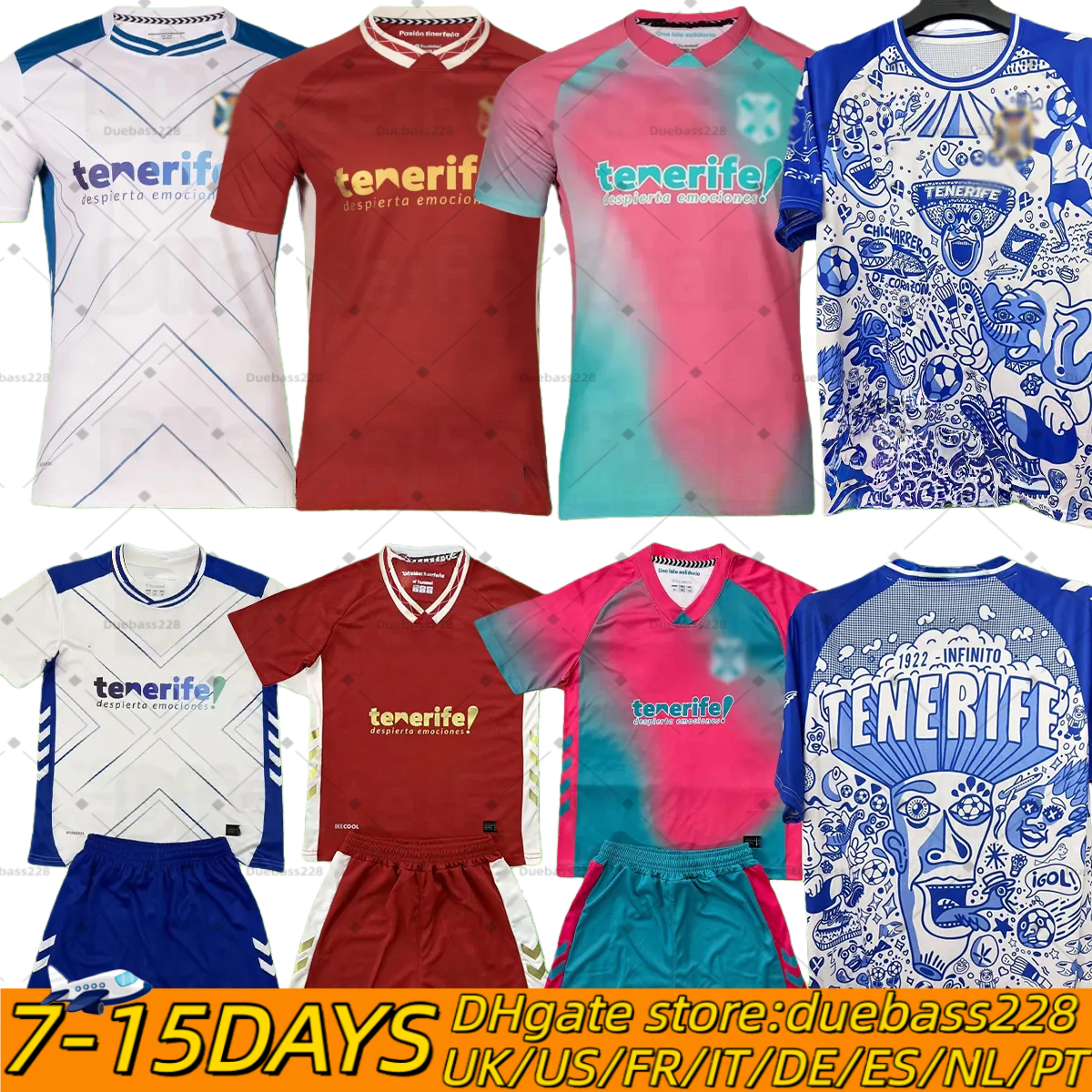2025 2026 CD Tenerife soccer jerseys 25 26 GALLEGO ZORRILLA MO DAUDA BUNUEL ROMERO SIPCIC MARTINEZ LOPEZ home away Third Football Shirt Short Sleeve Uniforms S-4XL