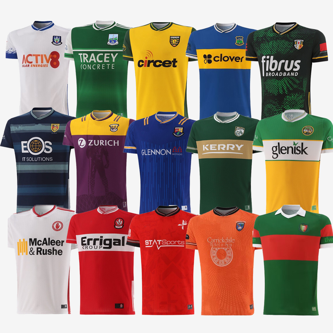 2026 The new GAA jerseys 2025 2027 RUGBY Mens t shirts Training uniform Peil Ghaelach Caid Gaelic Football Kerry London Mayo Dublin Tyrone Carlow Derry Mayo Kilkenny