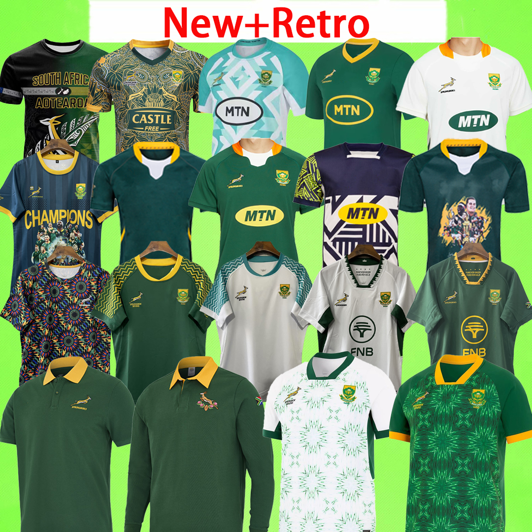 New + Retro South 2025 2026 2027 seven 7 Africa Rugby Jerseys Kids Sevens kit Champion Joint Mens Training Uniform 25 26 27 National Team 30th 100th Long sleeve boys