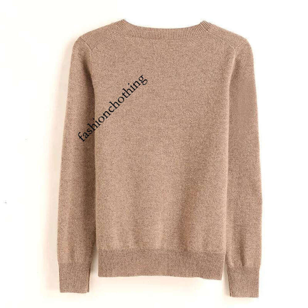 Zhehan 2025 New Sweater 100% Pure Cashmere Women's Round Neck Pullover Weater Soft Loose Solid 20Color Knit Base Shirt S-Xxljumper
