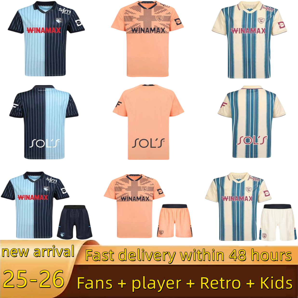 25 26 Le Havre Third soccer jerseys KECHTA D.PIZARRO MAMBIMBI KYEREMEH G.LLORIS YOUTE.E NEGO 2025 2026 Home Away Third camisetas men Football Shirts uniform