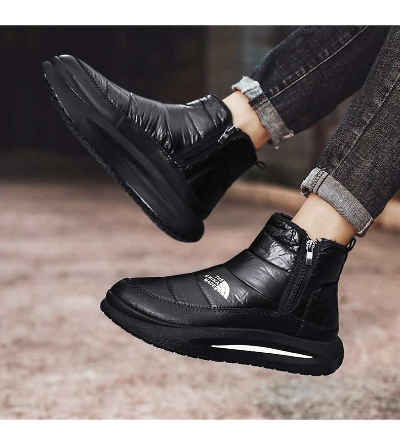 2026 Men's winter snow boots lined with fleece for warmth suitable for minus 40 degrees anti-slip and waterproof sports style made of integrated 