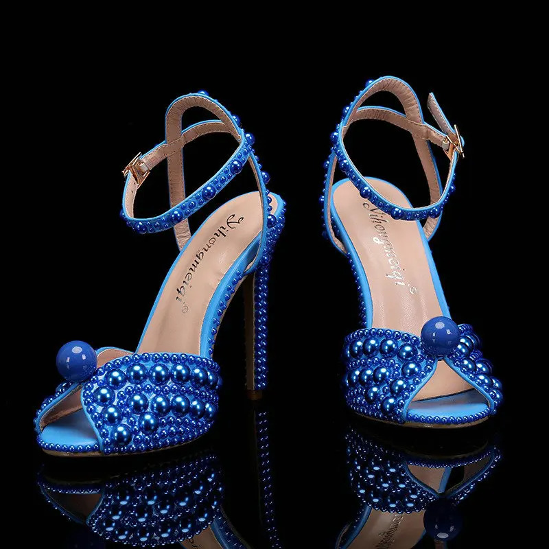 2025 Handmade Pearl Leather High Heels Sweet Princess Shoes Bride Wedding Shoes Fish Mouth Fashion Stiletto Sandals Women 260114