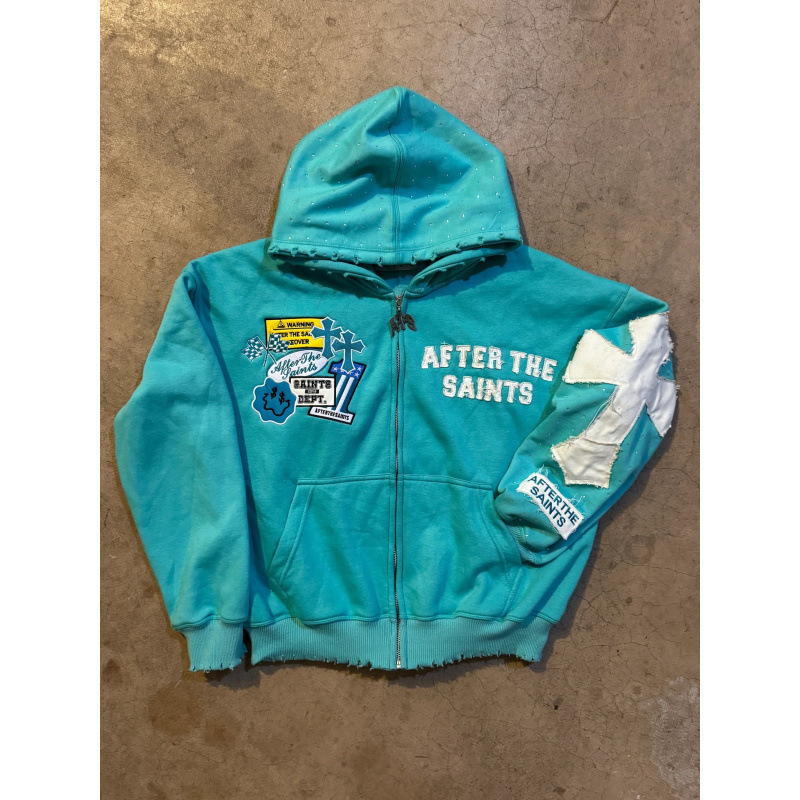 Luxury Brand Designer Clothes Y2k Foreign Trade American Street Style Temu Hot-Selling Hoodie Casual Sweatshirt Letter Print Jacket Trendy Sweatshirt