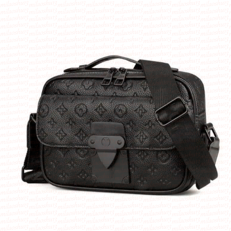 NEW S LOCK Crossbody Bag Men Designer Messenger Bag Embossed Shoulder Bag Courier Macassars Handbag Luxury Cross body Purse Wallets
