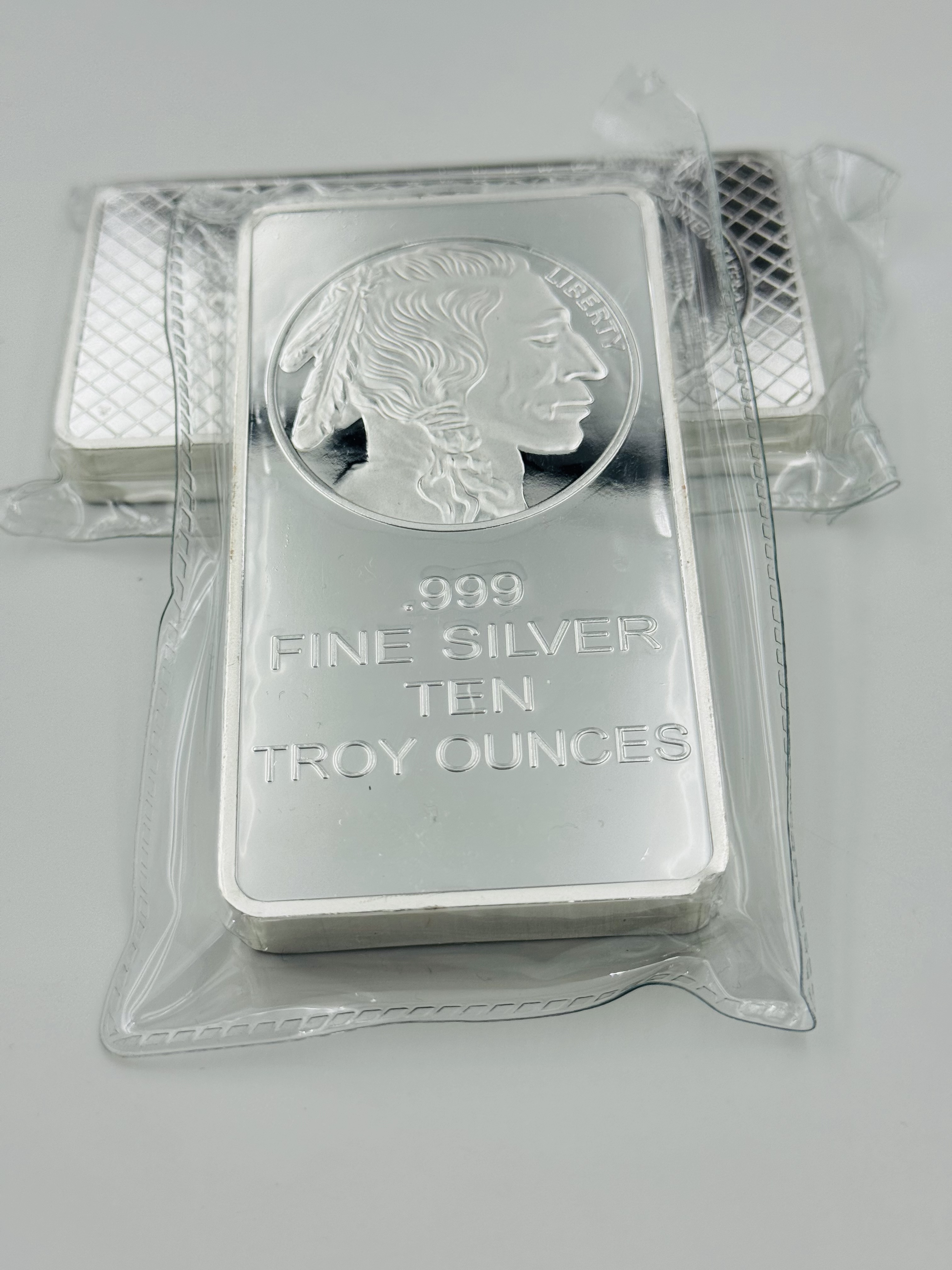 Non-Magnetic Indian Ox Ornament - Sterling Silver Plate with 10 oz Weight Coin Bar