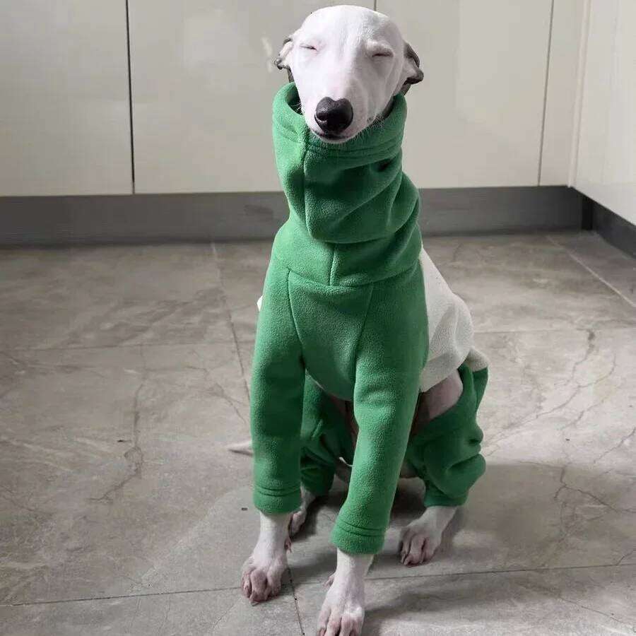 Famous brand Warm Yellow Fleece Sweater Italy Greyhound Soft legged High Neck Sweatshirt Windproof Winter Coat for Poodle Teddy Mid Dog pupakaIK