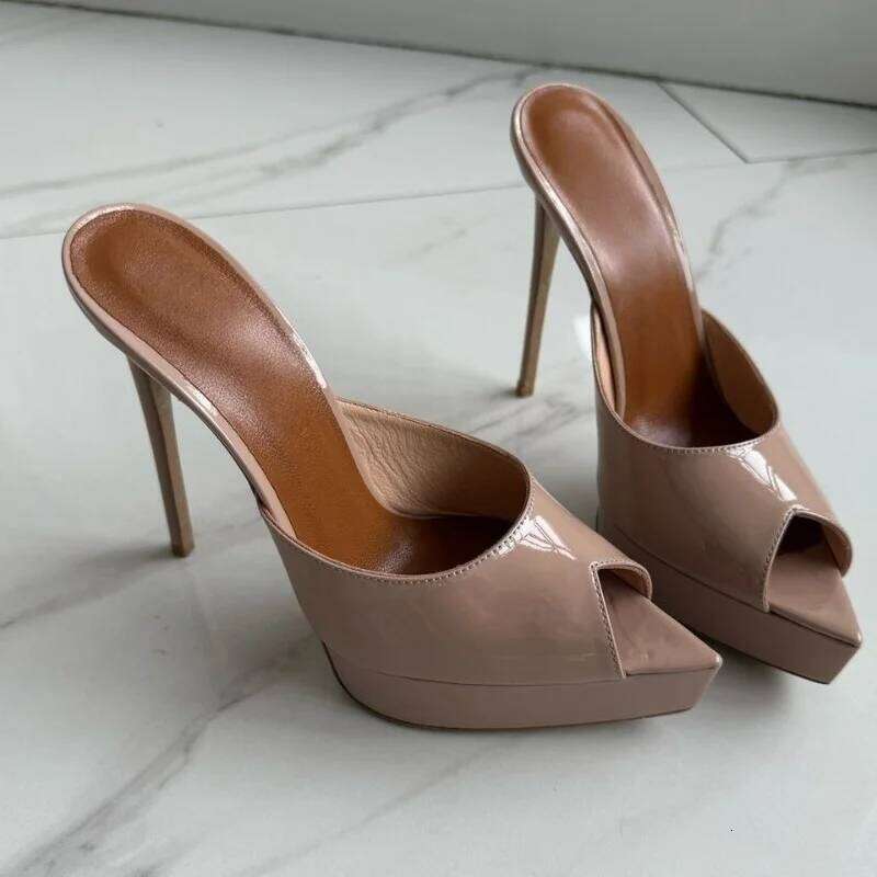 2026 Summer Women High Heeled For Woman's Pointed Peep Toe Stiletto Platform Pumps Sexy Ladies Wedding Dance Shoes