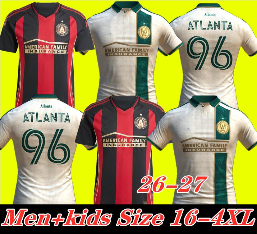Atlanta United Soccer Jersey AWAY FC 26-27 GIAKOUMAKIS ALMADA WILEY SLISZ LENNON WOLFF LOBJANIDZE MOSQUERA SILVA Football Shirt MEN KIDS
