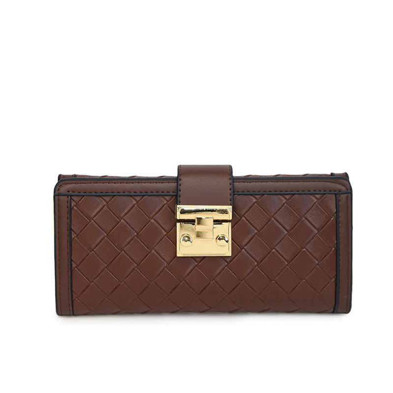 2024 Women's handbag New Multifunctional Long Woven 70% off Fold Student Short designer wallet Wallet for Women with Lock Coin Purse Card Holder