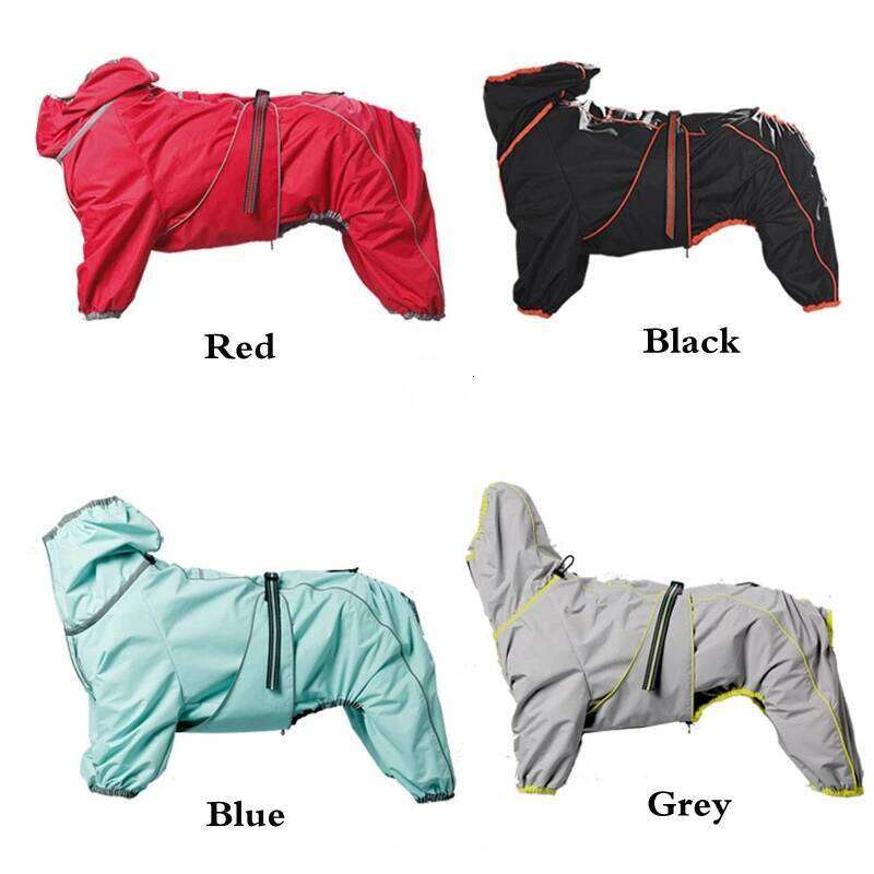 Famous brand Raincoat for Large Dogs Soft Breathable Snow Proof Windproof Pet Rain Jacket Safety Waterproof Outdoor Dog Coat with Legs pupakaIK