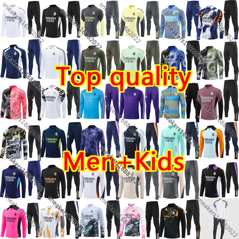 2026 27 Real chandal madrids Tracksuit soccer MBAPPE TRAINING 25 26 27 VINI JR BELLINGHAM men kid kit football Real madridtracksuits survetement Sportswear train