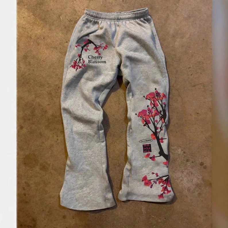 Luxury Brand Designer Clothes Hot Sale American Retro 3D Print Personality Pattern Loose Casual Long Pants Unisex In Stock