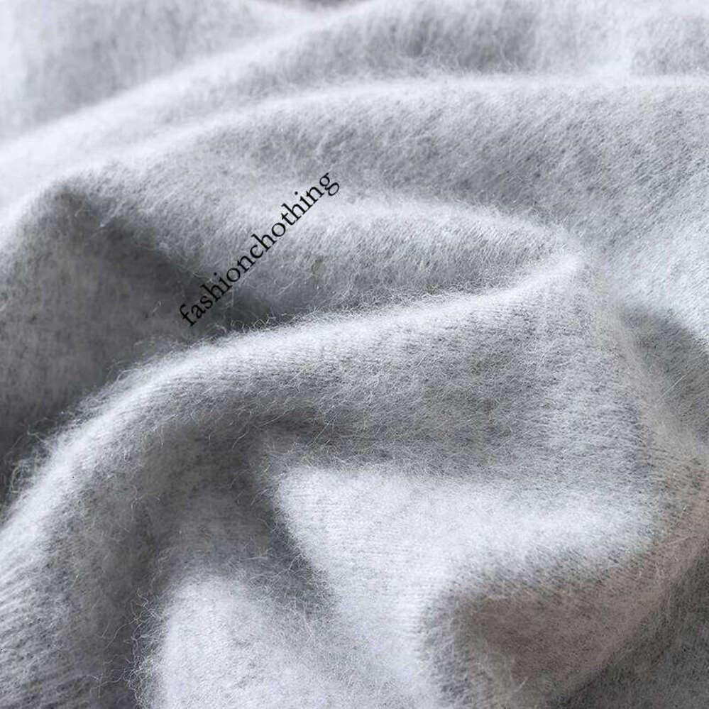 Zhehan New Chic Basic Women's Clothing 100% Mink Cashmere Pullover Solid Color O-Neck Soft Fluffy Sweater Autumn Winter Knitted Tops