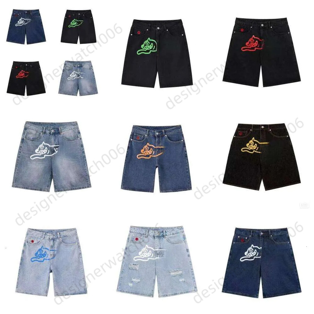 Designer short billionair boys club For Mens Fashion Ripped Jeans Brand Denim Jean Man Short Pant Y2k Pants Ink Prints High Quality Luxury Swimming Shorts 73c d04