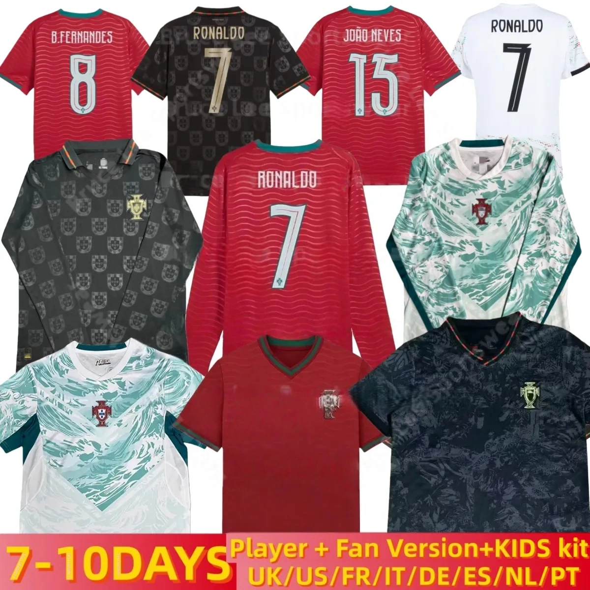 5XL edicao Special Portugal jersey 2026 2027 Black Panther Kit DIOGO J soccer jerseys RUBEN Portugieser Portuguese ronaldo football shirts Men Kids kit sets