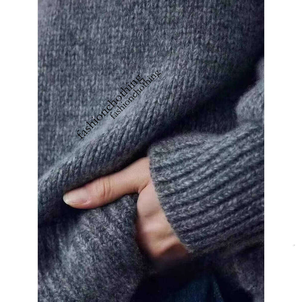 Zhehan European Goods High-End 100 Pure Cashmere Sweater Female Autumn And Winter New Loose Thick Soft Waxy Senior Feeling
