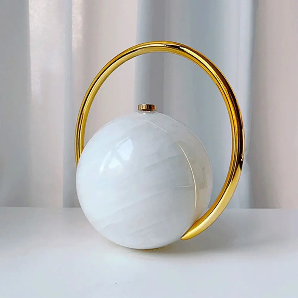 Deluxe PVC Round Ball Womens Handbag Electroplated Ball Handle Evening Bag Stone Pattern Mini Purse 260112