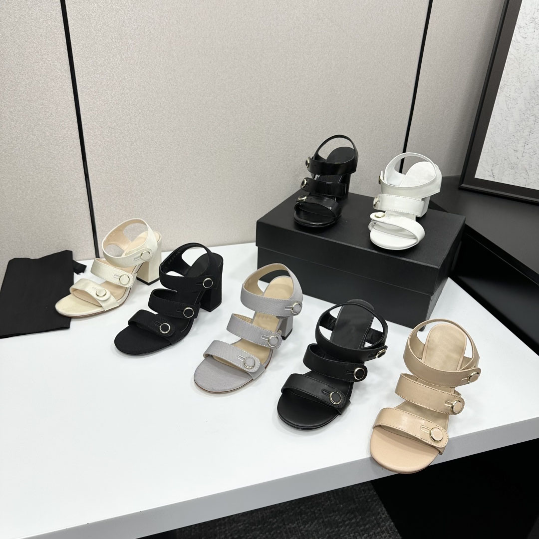 designer women Sandals party fashion 100% leather Dance shoe new sexy heels Super 8cm Lady wedding Metal Belt buckle High Heel Woman shoes Large size 35-40-41