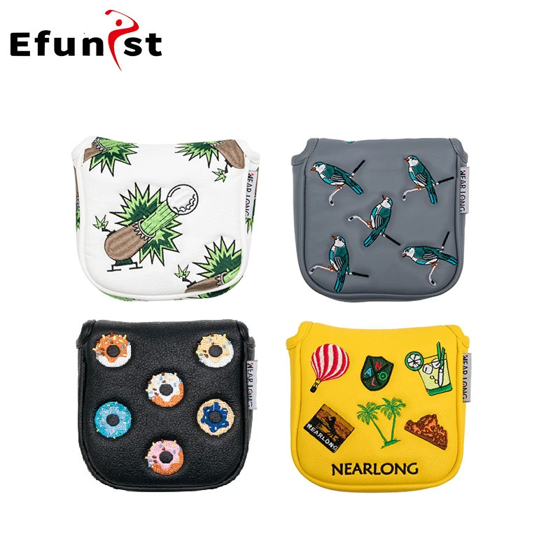 Golf Square Putter Cover Multi Style Color Pattern Golf Headcover Magnetic Opening And Closing PU Leather Golf Club Cover260114
