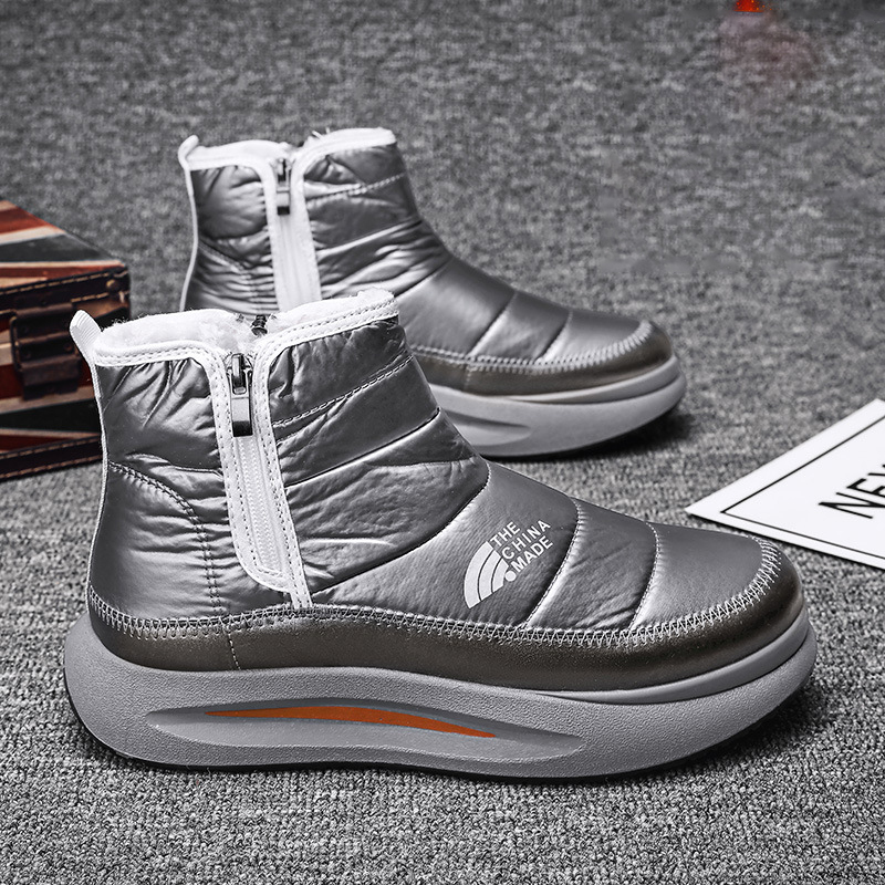 2026 Men's winter snow boots lined with fleece for warmth suitable for minus 40 degrees anti-slip and waterproof sports style made of integrated 