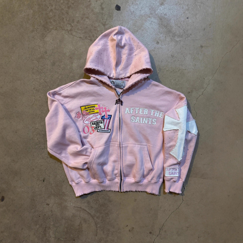 Luxury Brand Designer Clothes Y2k Foreign Trade American Street Style Temu Hot-Selling Hoodie Casual Sweatshirt Letter Print Jacket Trendy Sweatshirt