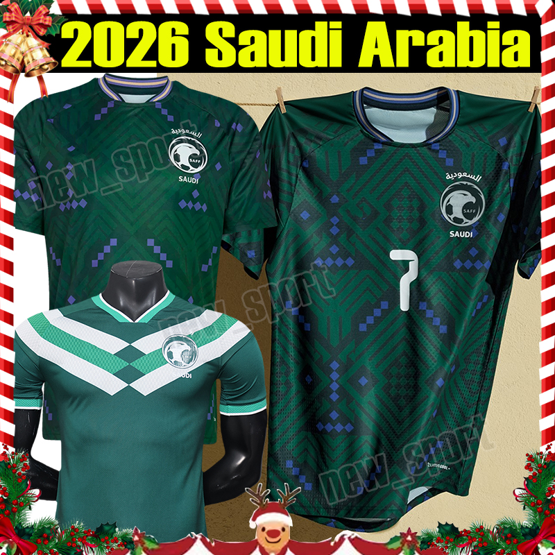 4XL 2026 Saudi Arabias Soccer Jerseys National team Fans Player version AL-BURAIKAN AL-SHEHRI AL-DAWSARI ALHAMDAN AL-OBOUD AL-JUWAYR Home Away Men kids Football shirts
