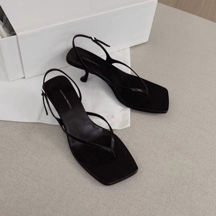 New Design Sandals 2026 French Inspired Thong Sandals, Women's Slingback Heels with Kitten & Stiletto Heel, Elegant Summer Slide Shoes Free Shipp