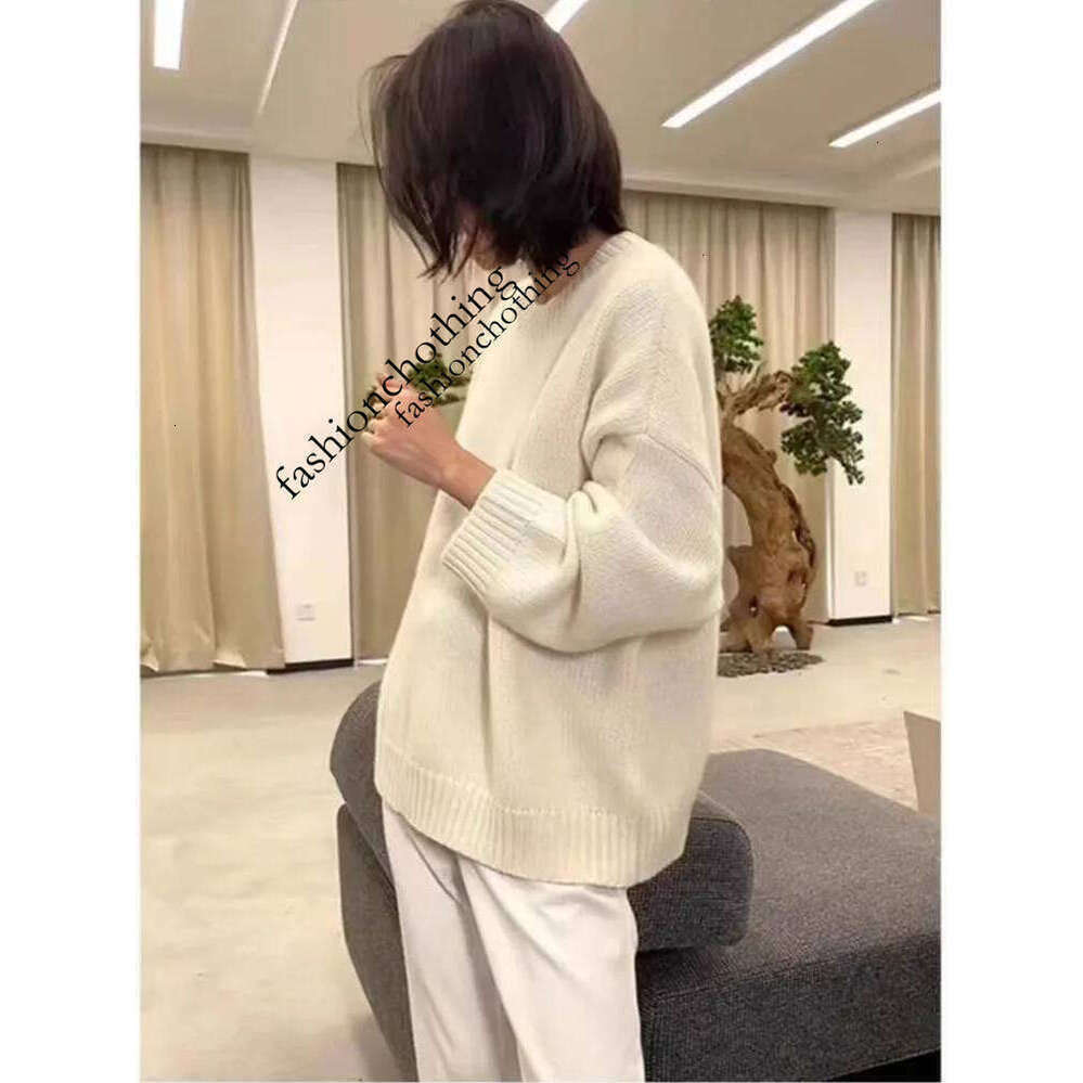 Zhehan Loose Large Size Cashmere Sweater Women Korean Mid Length 100% Pure Merino Wool Knitt French Pullover 2024 Autumn Winter Jumper