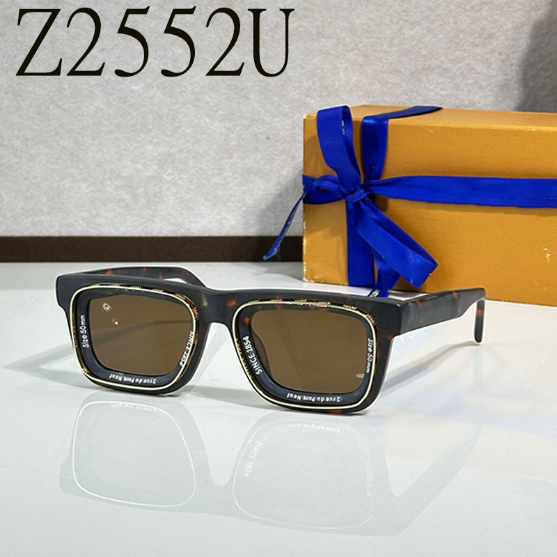 Fashion womens designer Sunglasses mens square designer glasses tortoiseshell personalized frame casual versatile sunglasses UV400protectionZ2552U