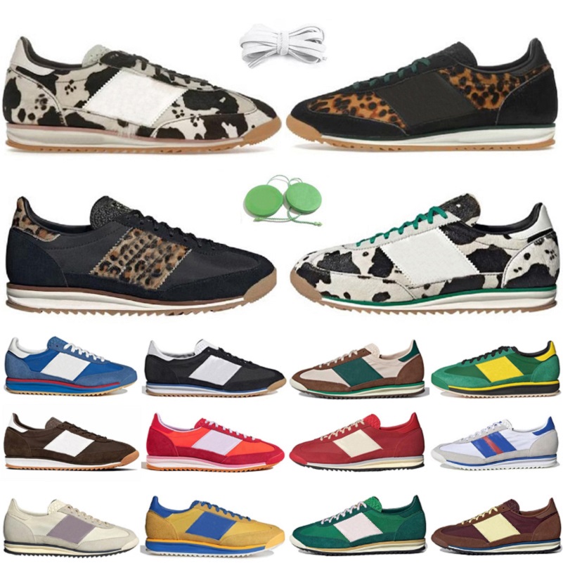 SL 72 Men Women Casual Shoes Flat Designer Sneaker Leopard Cow Print Blue Scarlet Silver Metallic Utility Yellow Linen Green Lady Platform Outdoor Trainers Sneakers