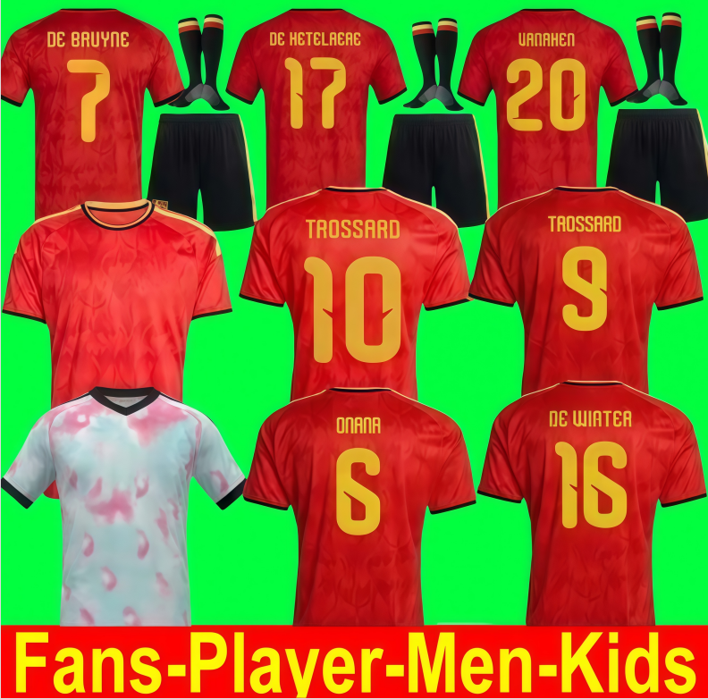 2026 Belgium Soccer Jersey 26/27 Home DE BRUYNE TIELEMANS TROSSARD OPENDA football Shirt DE CUYPER DOKU FOFANA MEUNIER BATSHUAYI kids kit uniform
