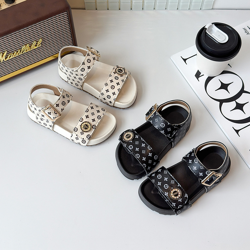 2026 Summer New Kid's Versatile Soft Bottom Girls Beach Shoes Boys Casual Fashion Printing Sandals