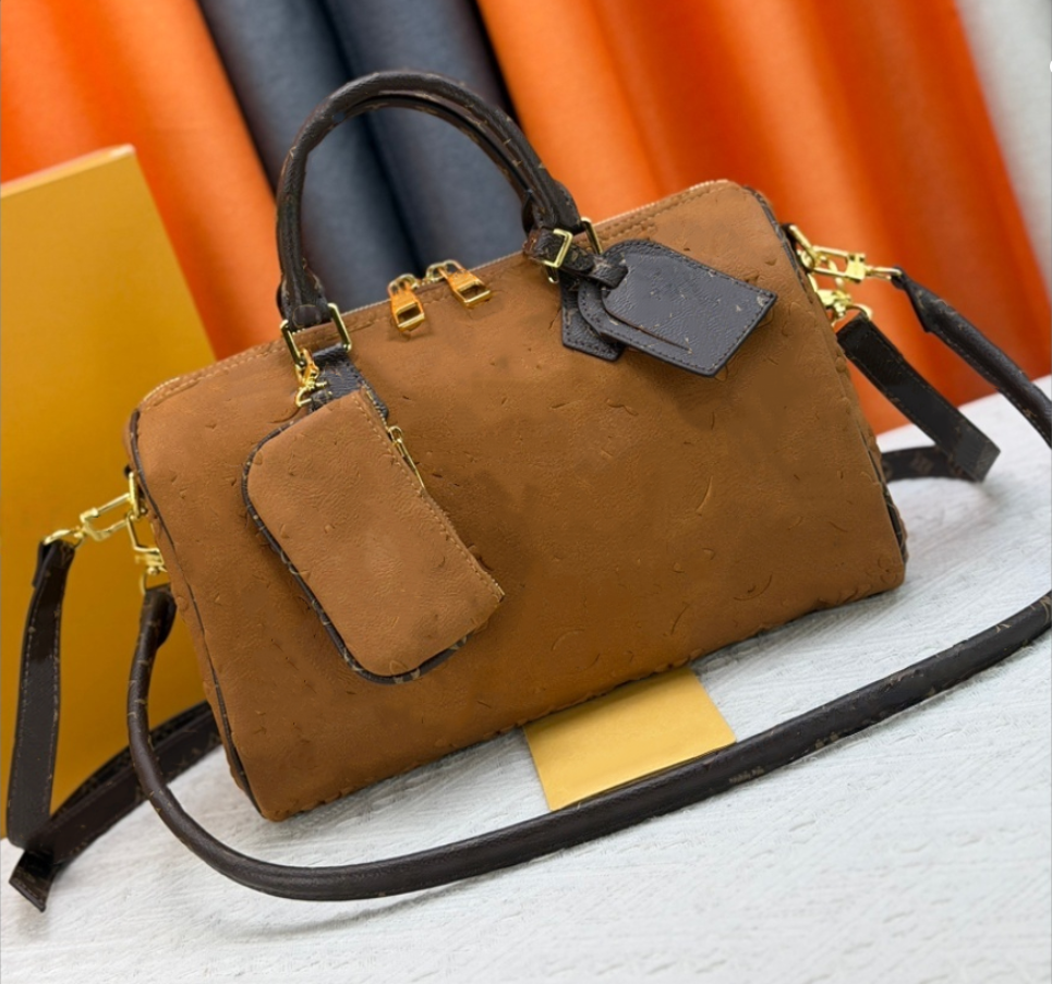 Suede Designer bags SP 30CM Boston leather Bag Totes Handbag Pillow Shoulder Bags Crossbody Top Quality P9 Pouch Purse Soft 30 Pillow Tote Graffiti Travel Bag 30cm