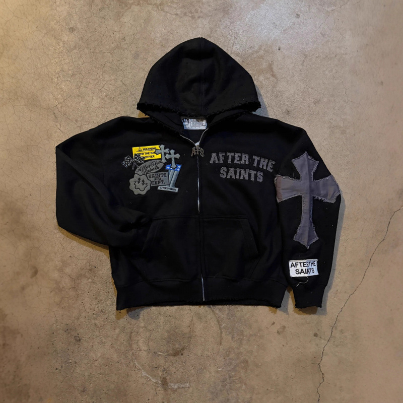 Luxury Brand Designer Clothes Y2k Foreign Trade American Street Style Temu Hot-Selling Hoodie Casual Sweatshirt Letter Print Jacket Trendy Sweatshirt