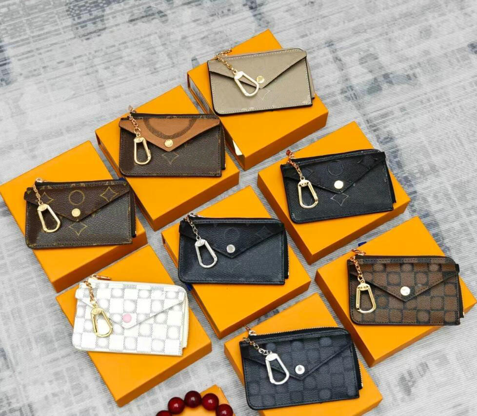 designer bag recto verso wallet card holder purse leather Fashion Womens Mini Zippy Organizer Wallet Coin Purse bag Belt Charm Key