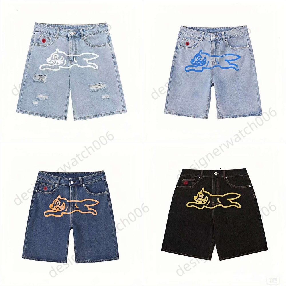 Designer short billionair boys club For Mens Fashion Ripped Jeans Brand Denim Jean Man Short Pant Y2k Pants Ink Prints High Quality Luxury Swimming Shorts 146 0c9