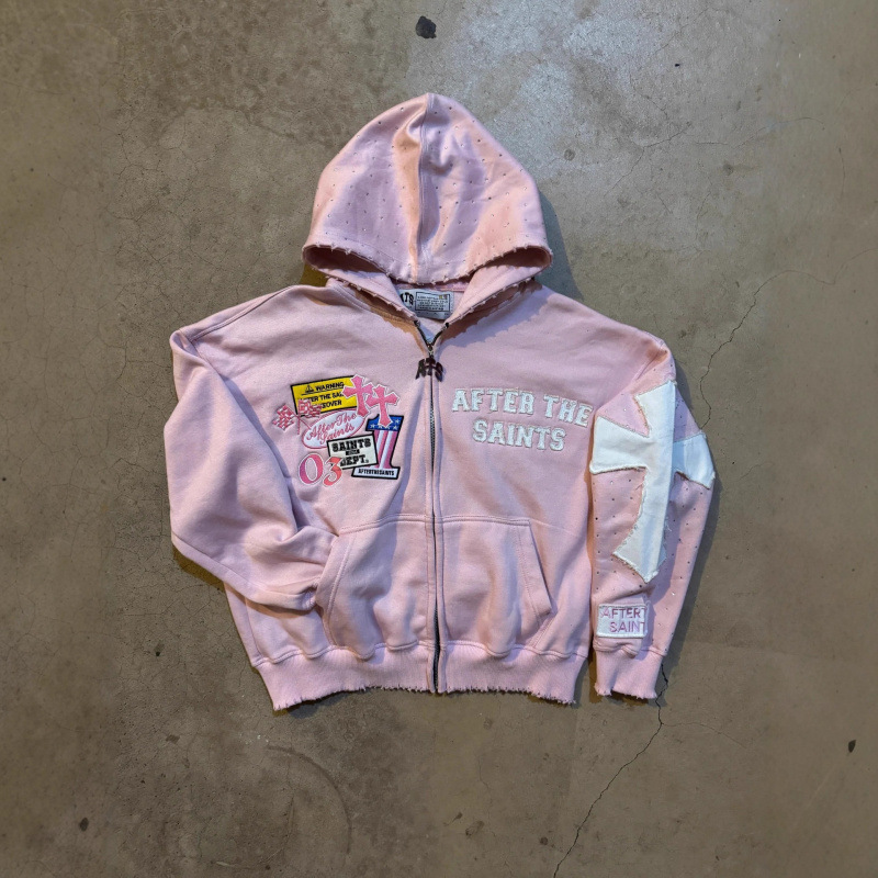 Luxury Brand Designer Clothes Y2k Foreign Trade American Street Style Temu Hot-Selling Hoodie Casual Sweatshirt Letter Print Jacket Trendy Sweatshirt