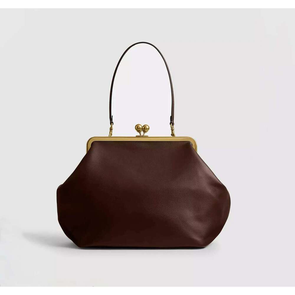 Fashion Large Kisslock Clutch Bag For Designer Clip Shell Women Shoulder Bags Luxury Soft Pu Leather Pink Color Handbags JINXIANGGUO