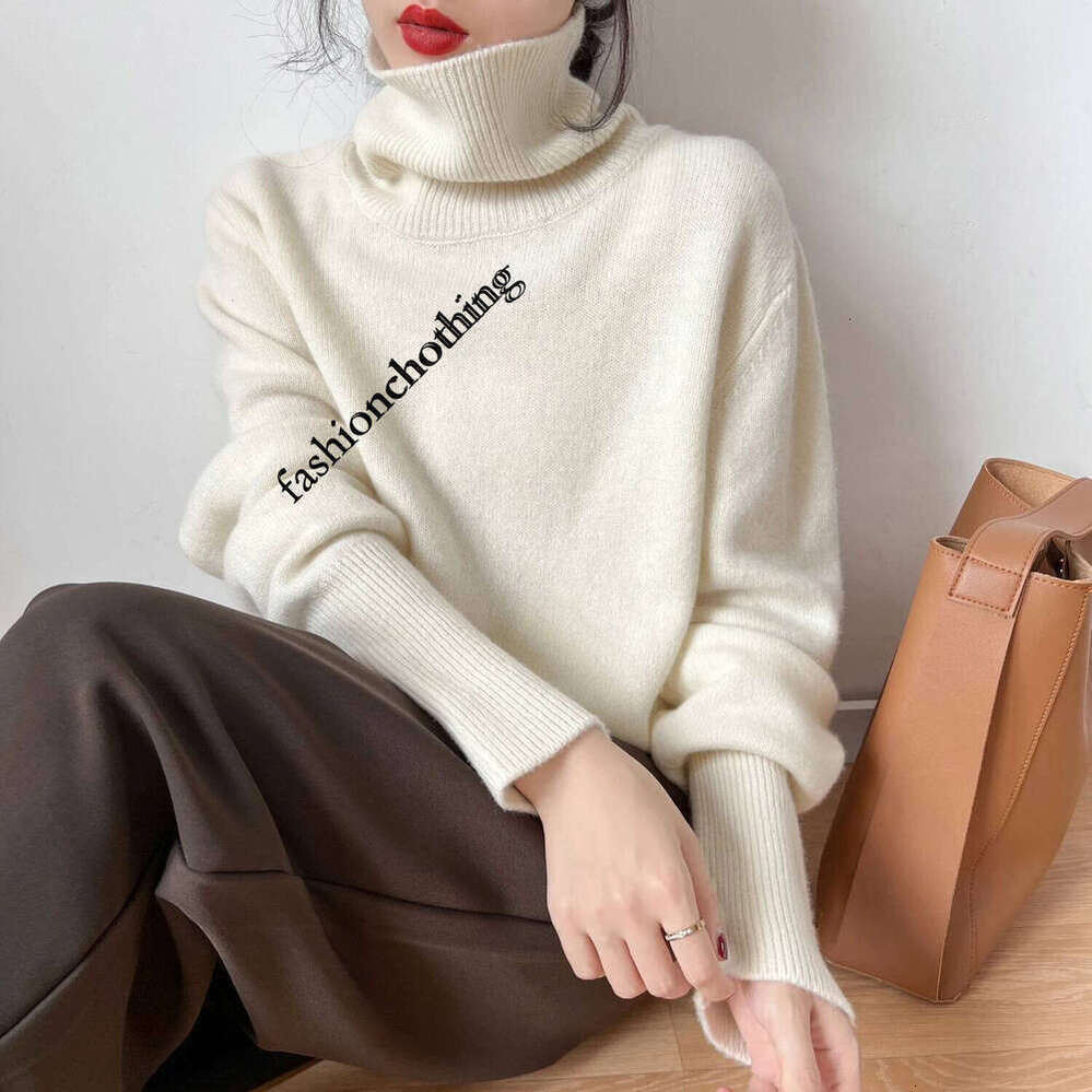 Zhehan Women Jumper Female Pullover Long Sleeve Casual Turtleneck Autumn Winter Cashmere Sweater
