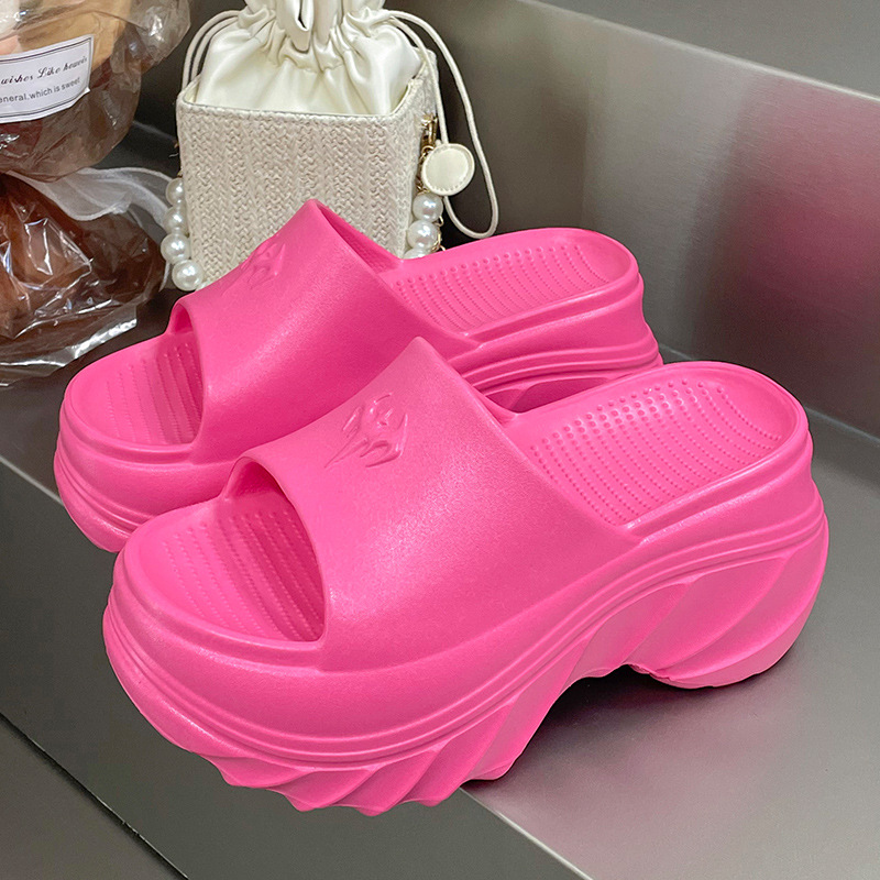 Hot Free Shipping Slippers summer cool thick soled slippers that can be worn by both men and women platform sandals Comfortable fit Polished Graceful 