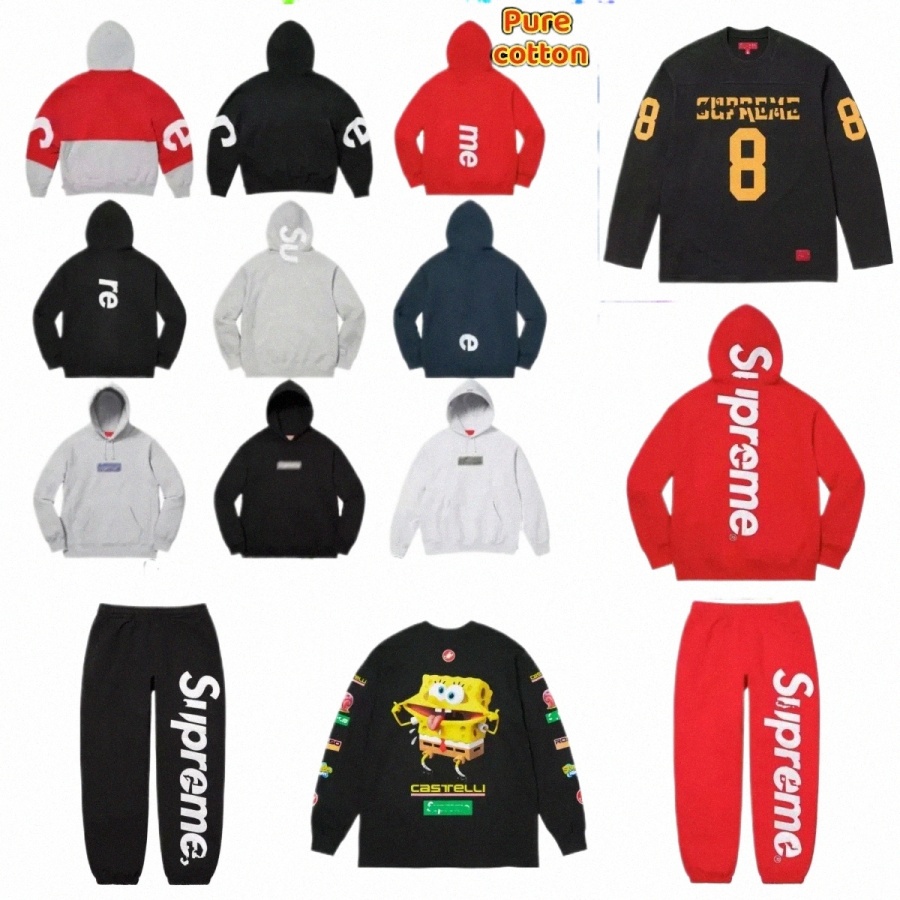 supremely hoodiedesigner hoodie Men Women Hip-Hop Pure Cotton Luxury Hoodies Swearshirt Hoodie Fashion Casual Street Classic Hoody yy I5z7#