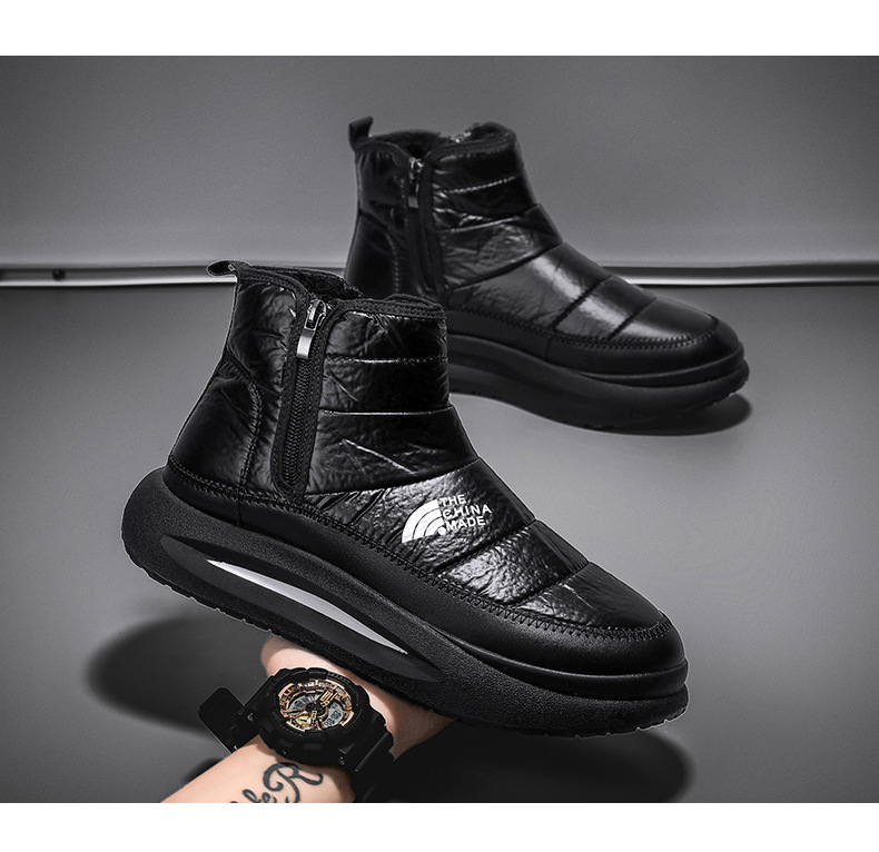 2026 Men's winter snow boots lined with fleece for warmth suitable for minus 40 degrees anti-slip and waterproof sports style made of integrated 