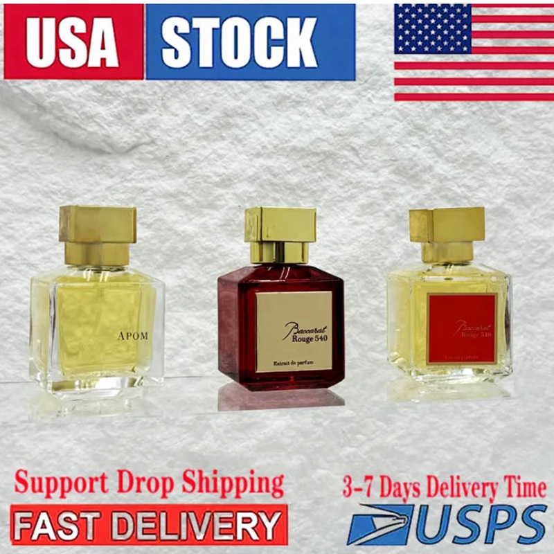 Baccaratt Rougue 540 70ml Designer Perfume High Quality Eau De Parfum Paris Fragrance Man Woman Cologne Spray Long Lasting Smell perfume mens Cologne
